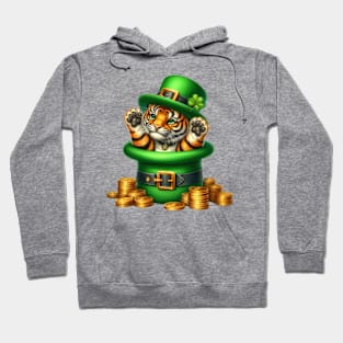 Tiger Hat for Patrick's Day Hoodie